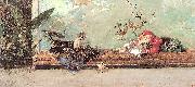 Marsal, Mariano Fortuny y The Artist's Children in the Japanese Salon oil painting artist